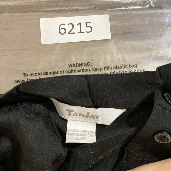 TanJay Black Sheer Soft Lightweight Button Down size Large - Picture 14 of 14